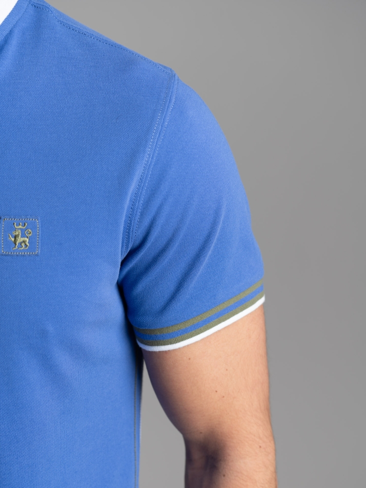 Polo uomo mezza manica con dettagli sportivi