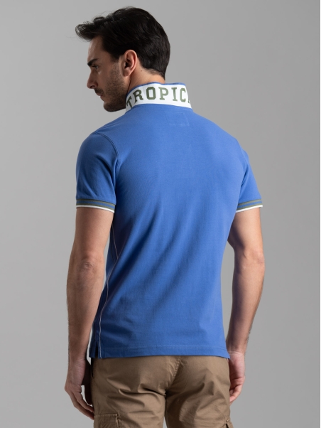 Polo uomo mezza manica con dettagli sportivi