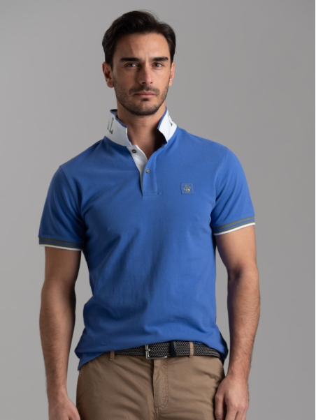 Polo uomo mezza manica con dettagli sportivi