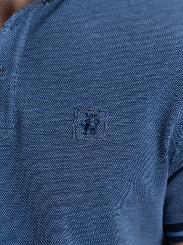 Polo uomo mezza manica in cotone piquet melange