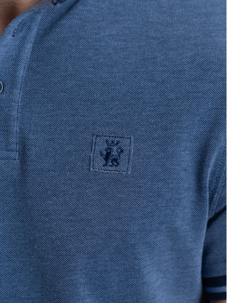 Polo uomo mezza manica in cotone piquet melange