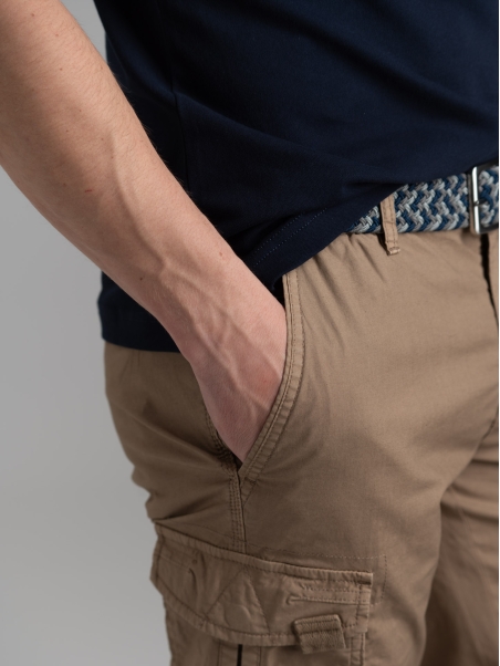 Bermuda uomo cargo in popeline stretch super light