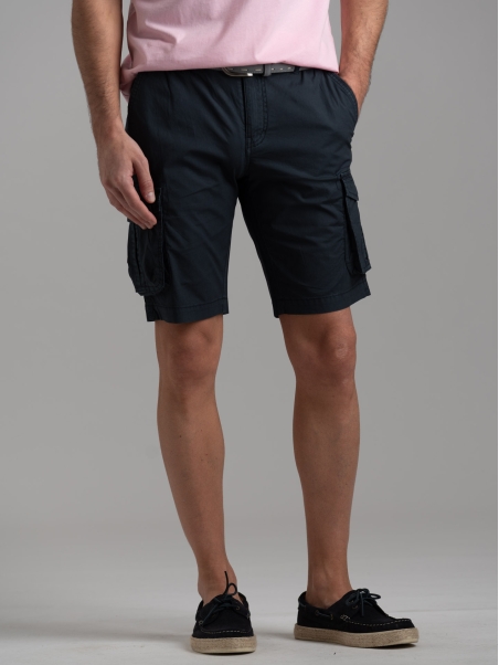 Bermuda uomo cargo in popeline stretch super light