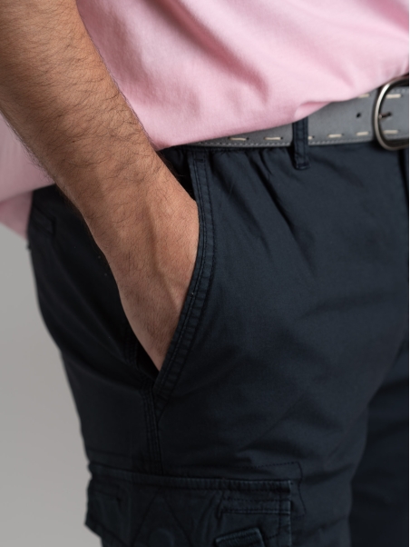 Bermuda uomo cargo in popeline stretch super light