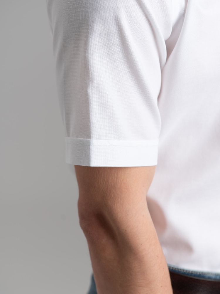 Camicia uomo a mezza manica con collo button down
