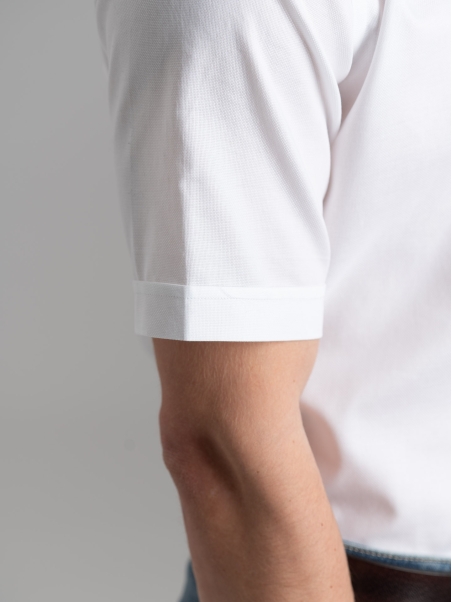Camicia uomo a mezza manica con collo button down