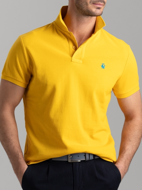 Polo uomo basica a mezza manica in cotone piquet