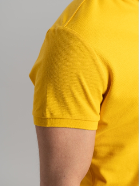 Polo básico de algodón piqué de media manga para hombre