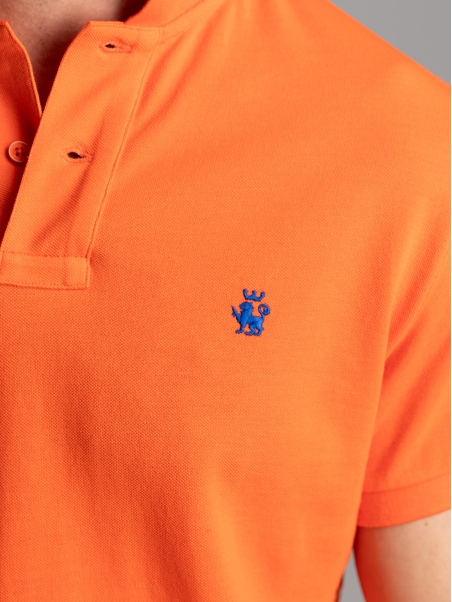 Polo básico de algodón piqué de media manga para hombre