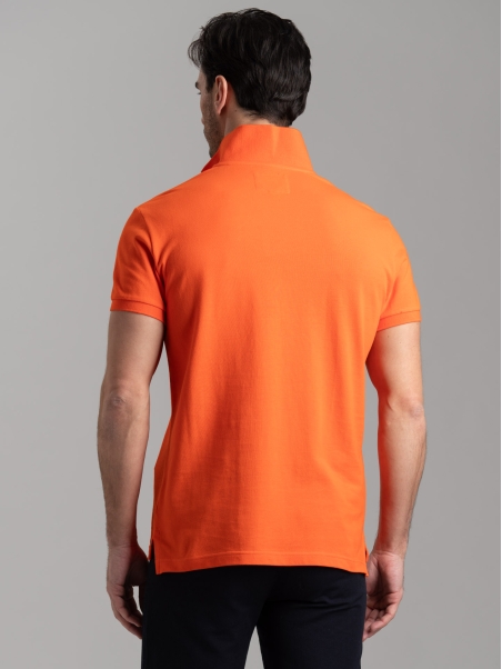 Polo básico de algodón piqué de media manga para hombre