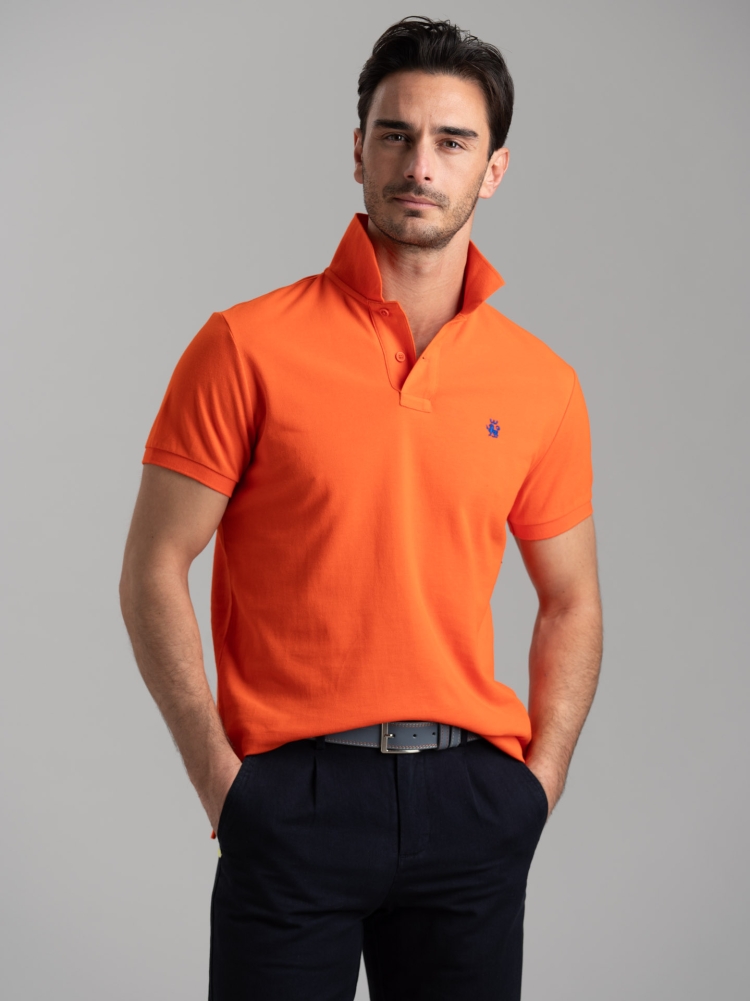 Polo uomo basica a mezza manica in cotone piquet