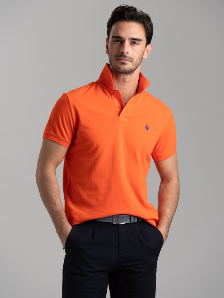 Polo uomo basica a mezza manica in cotone piquet