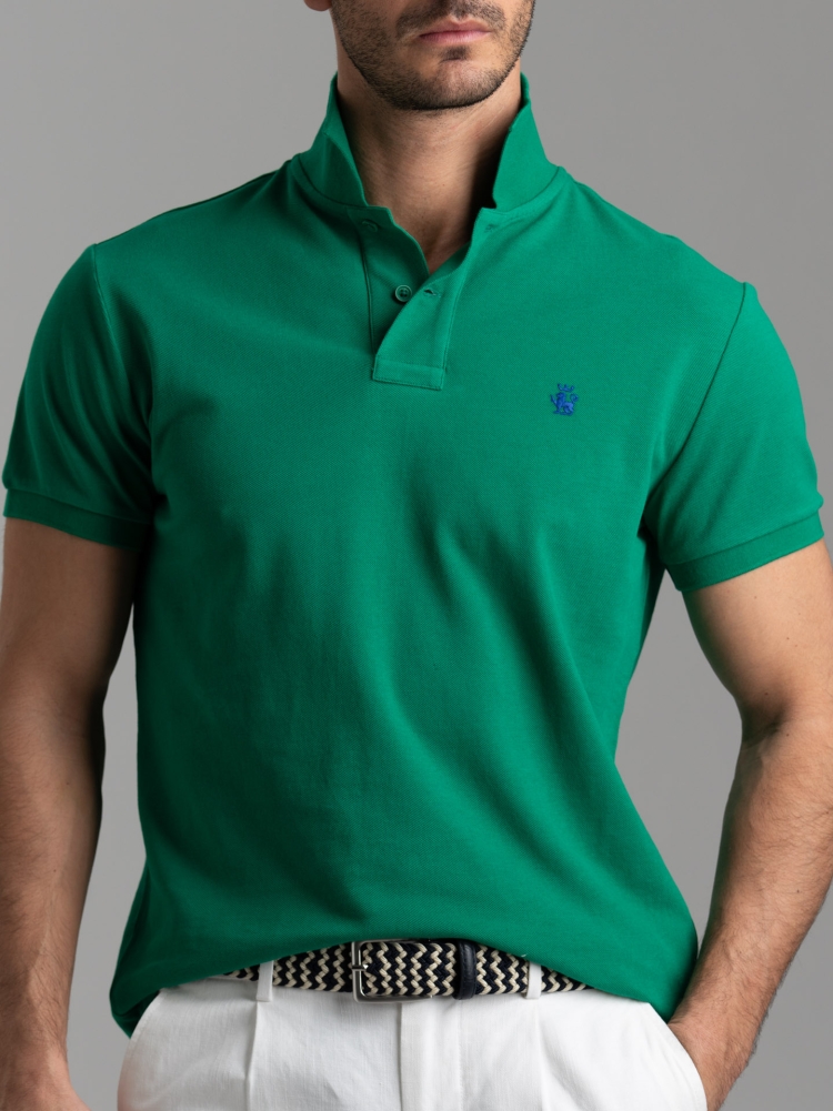 Polo uomo basica a mezza manica in cotone piquet