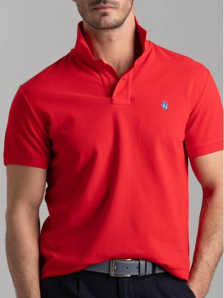 Polo uomo basica a mezza manica in cotone piquet