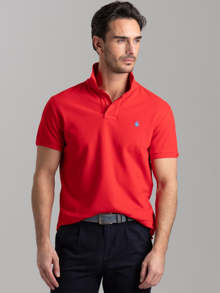 Polo uomo basica a mezza manica in cotone piquet
