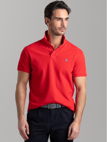 Polo uomo basica a mezza manica in cotone piquet
