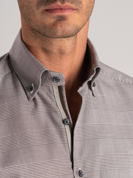 Camicia uomo principe di Galles moro