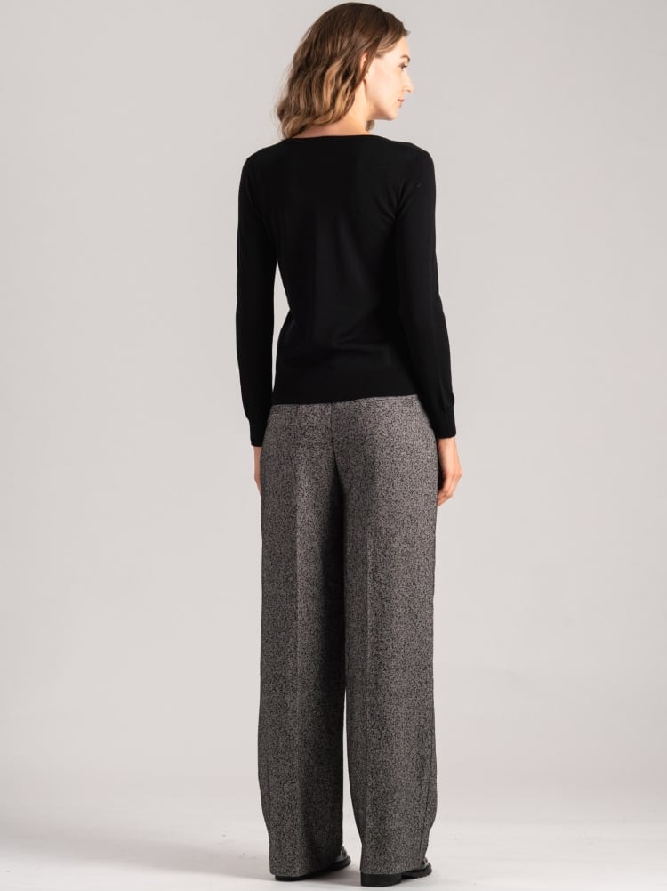 Maglia donna scollo a V in lana merinos