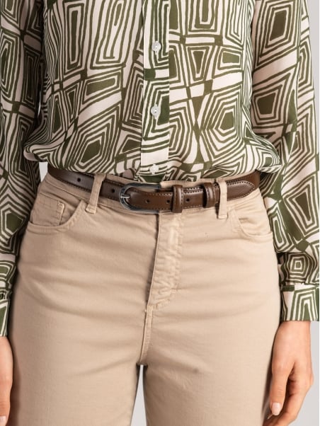 Pantalones anchos de mujer teñidos en prenda