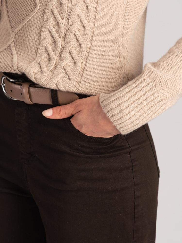 Pantalones anchos de mujer teñidos en prenda