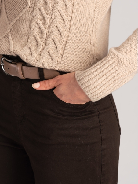 Pantalones anchos de mujer teñidos en prenda
