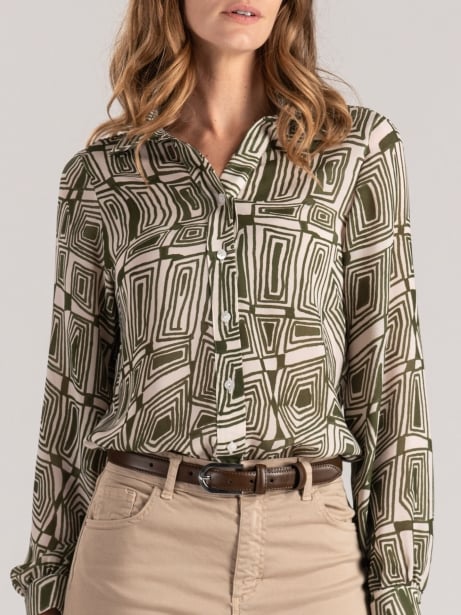 Camicia donna fantasia realizzata in doppia georgette