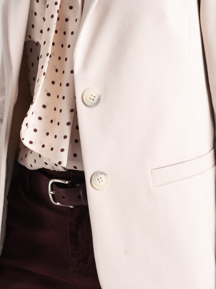 Giacca donna in tessuto punto Milano stretch