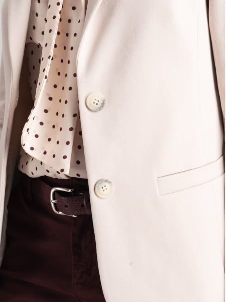 Giacca donna in tessuto punto Milano stretch