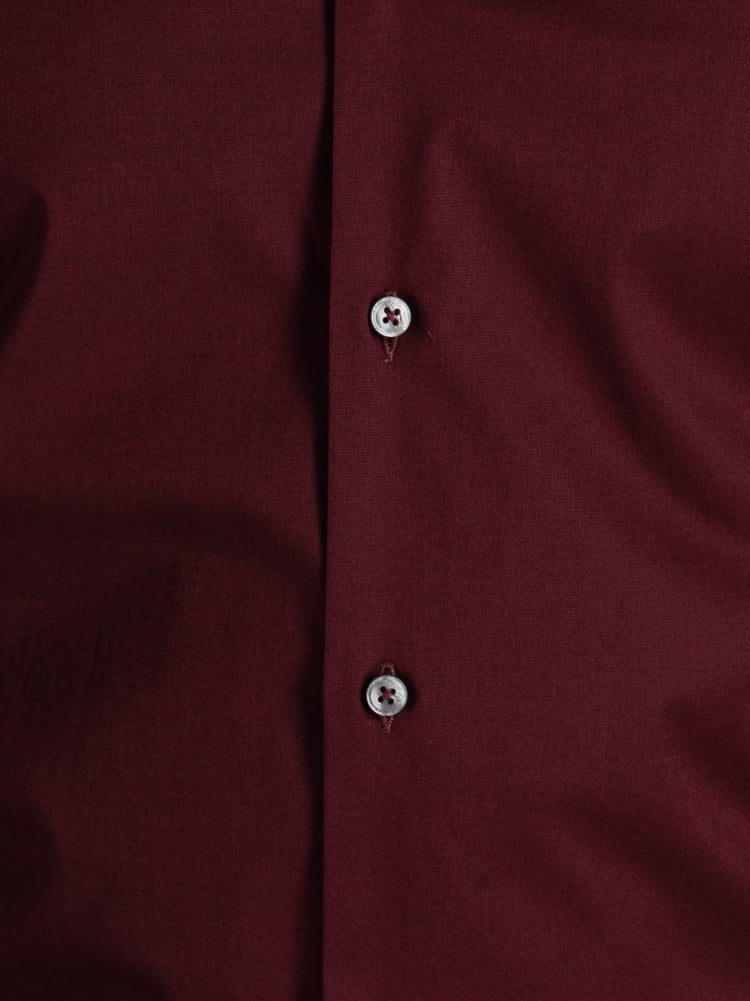 Camicia uomo popeline stretch bordeaux