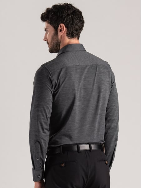 Camicia uomo TECNO melange grigia