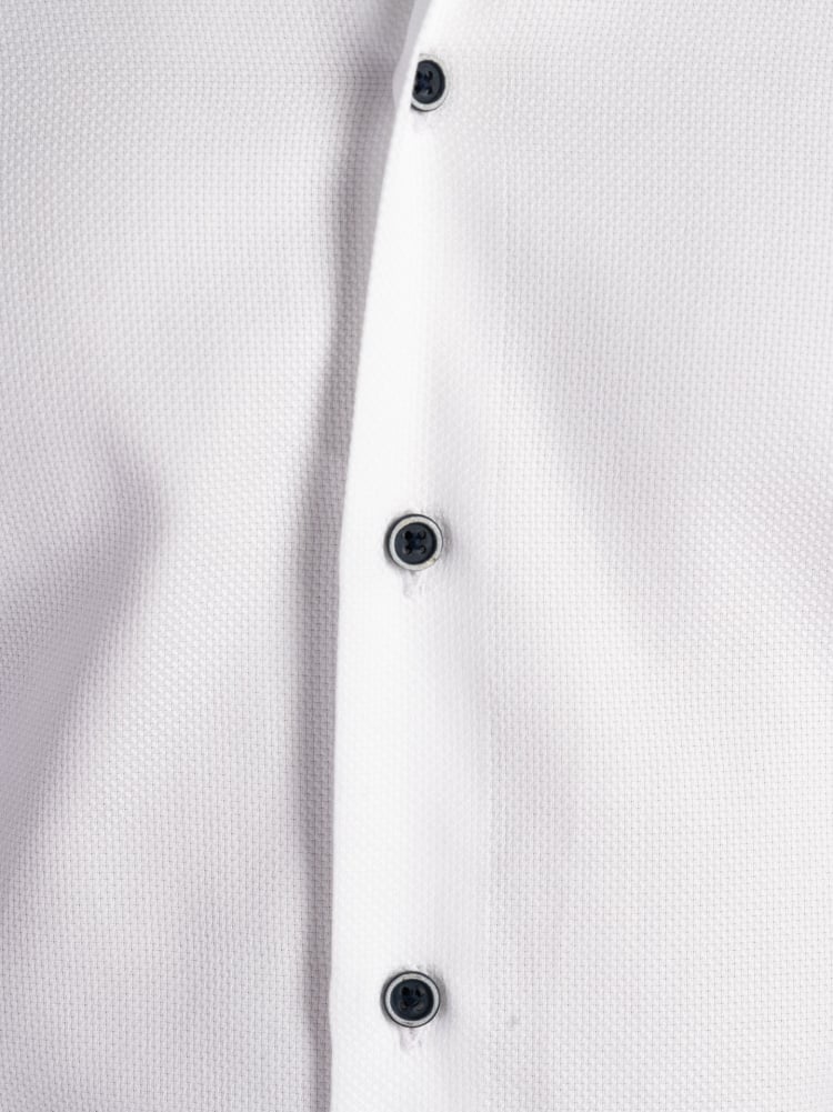 Camicia uomo bianca armaturata con inserti check