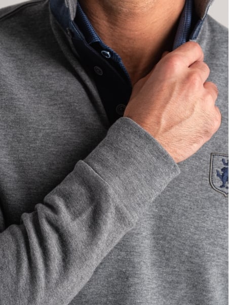 Polo uomo manica lunga in jersey doppiato
