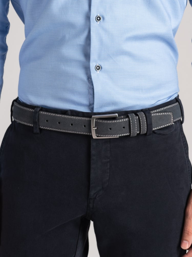 Pantalón chino de gabardina para hombre con bolsillos de ala