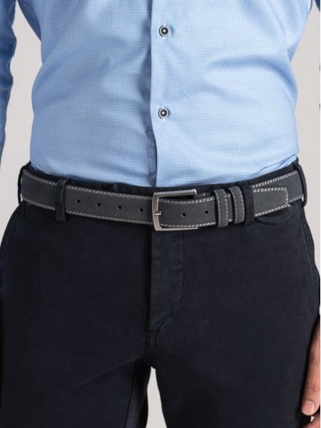 Pantalón chino de gabardina para hombre con bolsillos de ala