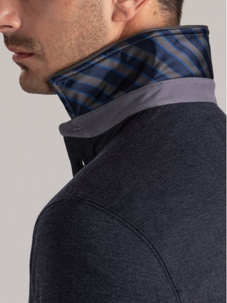 Polo de piqué técnico para hombre con detalles refinados