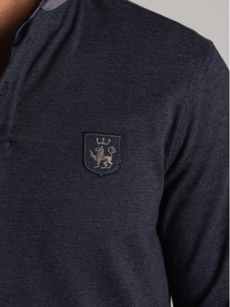 Polo de piqué técnico para hombre con detalles refinados