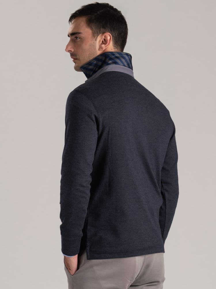 Polo de piqué técnico para hombre con detalles refinados