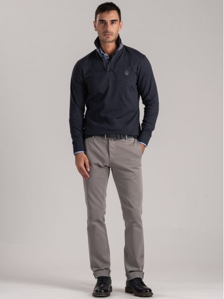 Polo de piqué técnico para hombre con detalles refinados