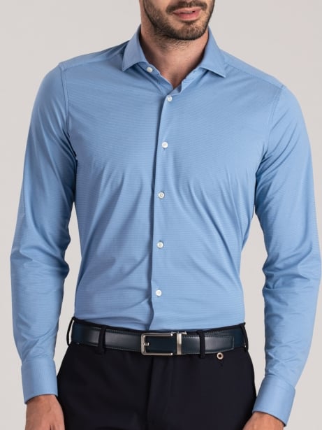 Camisa vaquera de microtejido TECNO para hombre