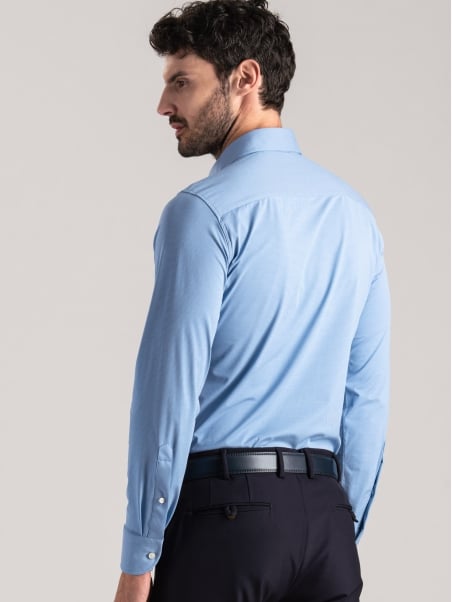 Camisa vaquera de microtejido TECNO para hombre