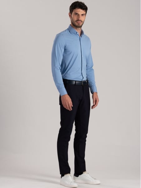 Camisa vaquera de microtejido TECNO para hombre
