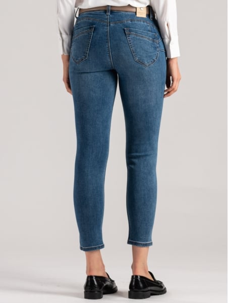 Jeans donna cinque tasche lavaggio medio