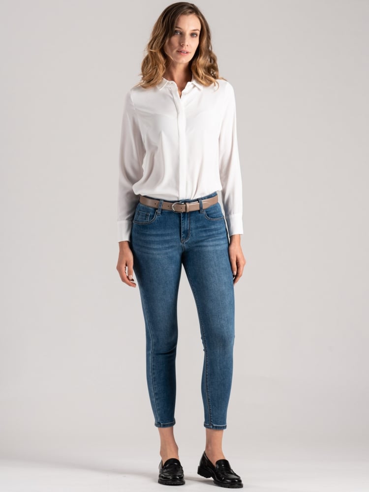 Jeans donna cinque tasche lavaggio medio