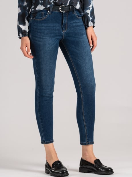 Vaqueros cinco bolsillos de mujer lavado oscuro