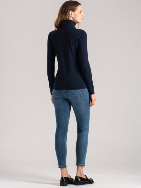 Polo donna con rouge e dettagli lurex