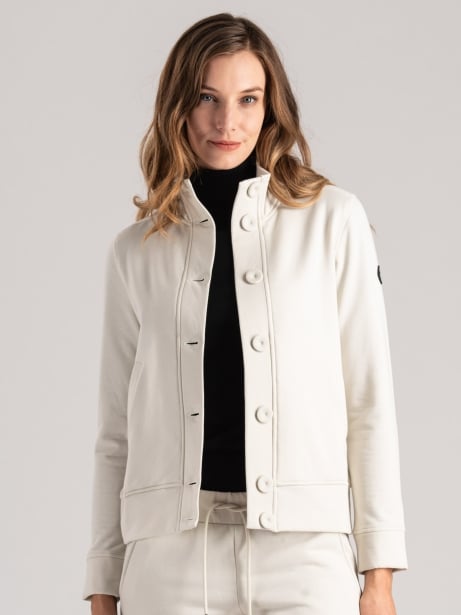 Sudadera cálida de mujer con botones