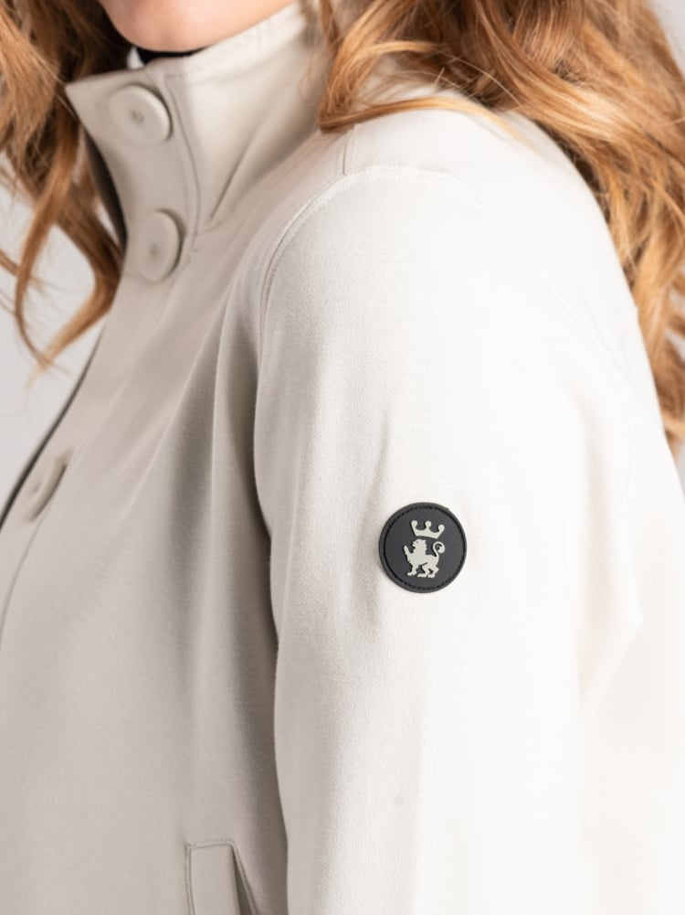Sudadera cálida de mujer con botones