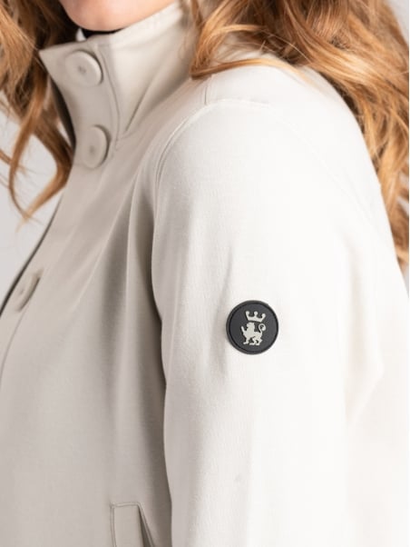 Sudadera cálida de mujer con botones