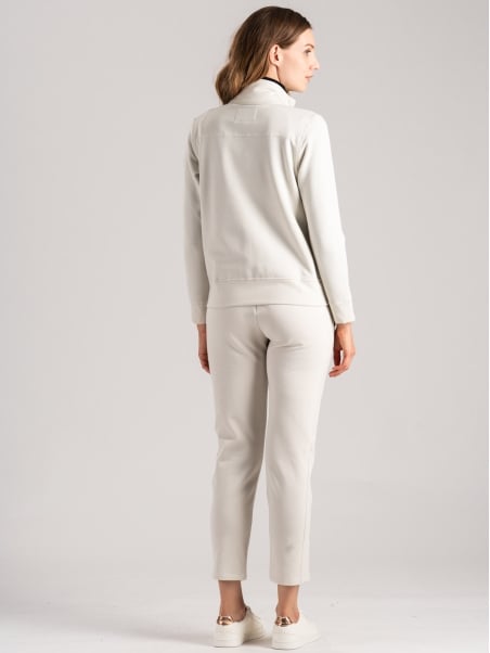 Sudadera cálida de mujer con botones