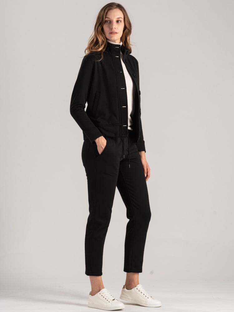 Sudadera cálida de mujer con botones